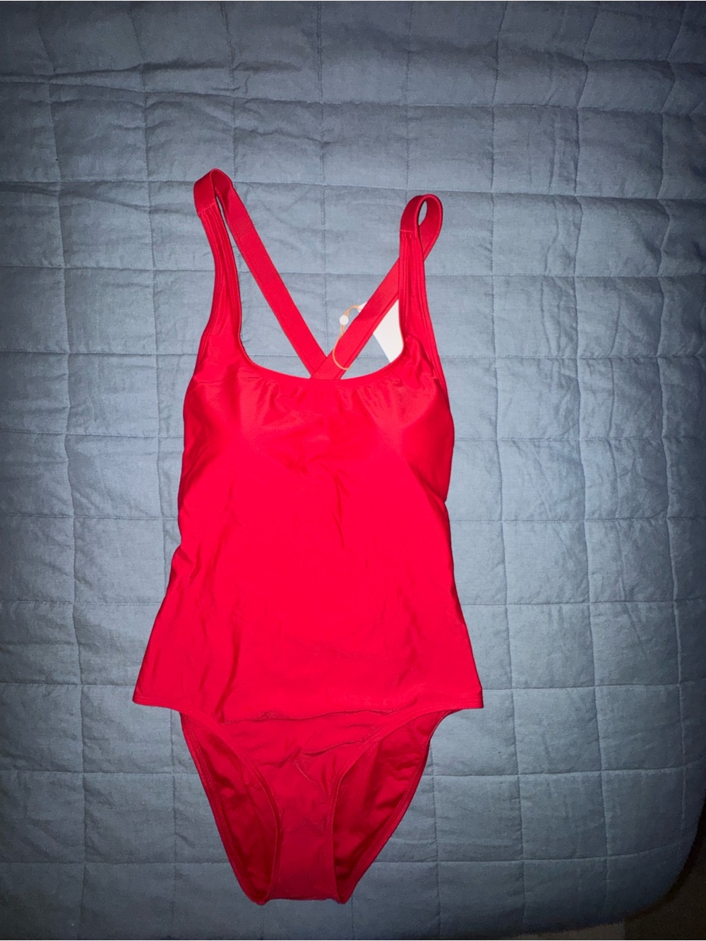 New Quince Italian Cami One-Piece Swimsuit – Red, Size Large - Picture 4 of 6